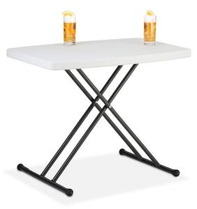 Hopfällbart trädgårdsbord, höjdjusterbart