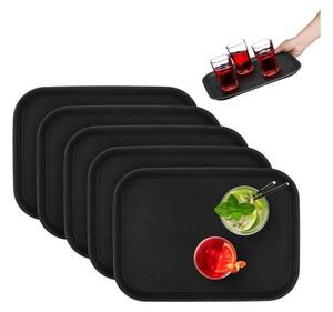 Set med 5 serveringsbrickor 35 x 25 cm