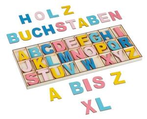 Färgglada XL-bokstäver i trä 104 delar