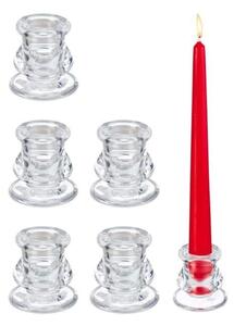 Ljushållare i glas med 6 st