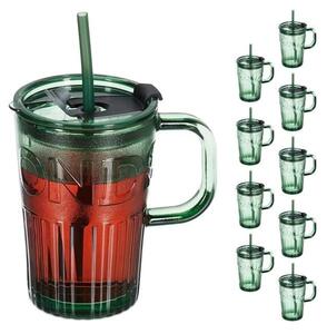 Set med 10 dricksglas med handtag