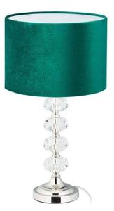 Bordslampa i kristall och sammet grön