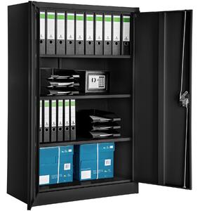 TecTake GmbH 402937 dokumentskåp med 4 fack - svart