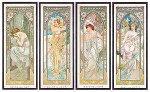 Bildreproduktion The Times of the Day (1899), Alfons Mucha