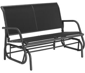 TecTake GmbH 404599 gungbänk greta 2-sits 121x72x86,5cm - svart