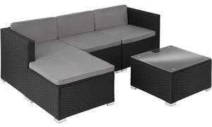 TecTake GmbH 404786 loungeset rotting lignano - svart