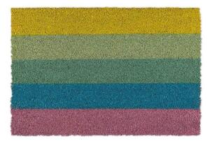 Dörrmatta kokosfiber regnbågsfärgad