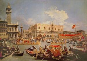 (1697-1768) Canaletto - Bildreproduktion Return of the Bucintoro on Ascension Day, (40 x 26.7 cm)