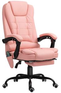 Kontorsstol med 7-punktsmassage, ergonomisk kontorsstol med liggfunktion, höj- och sänkbar chefsstol med fjärrkontroll, 120 kg l