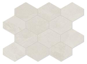 Unicomstarker Hexagon Klinker Brazilian Slate Oxford White Matt 25x34 cm