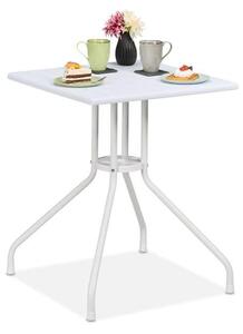 Trädgårdsbord i vit trälook