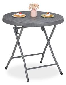 Hopfällbart trädgårdsbord i rottinglook