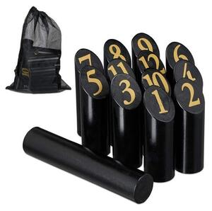 Svart Kubb-spel med väska