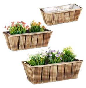 Blomlåda Trä Uppsättning med 3