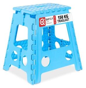 Hopfällbar pall XL blå