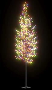 Plastgran 1200 LEDs körsbärsblommor flerfärgad ljus 400 cm
