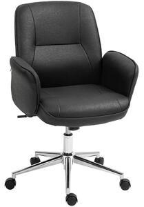 Kontorsstol med vippfunktion, skrivbordsstol, höj- och sänkbar snurrstol, ergonomisk arbetsstol, modern, rymmer upp till 120 kg