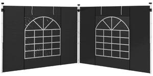 Set med 2 sidopaneler för paviljong 3x3/3x6 m, sidovägg med fönster och kardborrefäste, vattentäta sidoväggar av Oxfordtyg, som