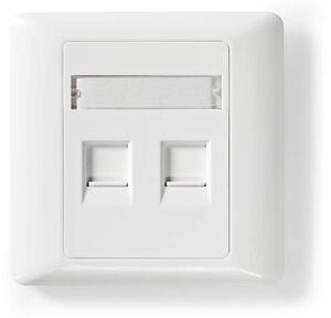 Network Keystone Face Plate | Ansiktsplatta RJ45 | 2-Port port(s) | ABS | Vit | Låda