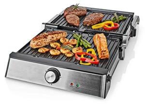 Kontakt Grill | 2000 W | 29 x 23 cm | Justerbar temperaturkontroll | Plast / Rostfritt stål