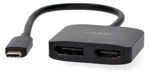 USB-C™ Adapter | USB 3.2 Gen 1 | USB-C™ Hane | DisplayPort Hona / HDMI™ Utgång | 8K@30Hz | 0.20 m | Rund | Nickelplaterad | Svar
