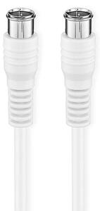 Satellite & Antenn kabel | F Hane | F Hane | Nickelplaterad | 75 Ohm | Dubbelskärmad | 2.00 m | Rund | PVC | Vit | Låda