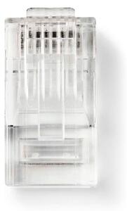 RJ45-kontakt | Hane | Strandad UTP CAT6 | Rak | Guldplaterad | 10 st. | PVC | Transparent | Låda