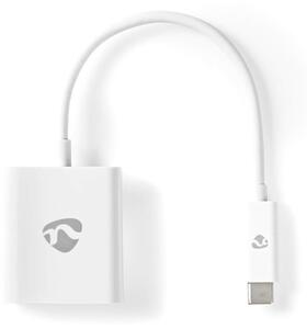 USB-C™ Adapter | USB 3.2 Gen 1 | USB-C™ Hane | VGA hona 15p | 1080p | 5 Gbps | 0.20 m | Rund | Nickelplaterad | PVC | Vit | Plas