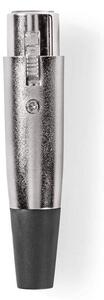 XLR-kontakt | Rak | Hona | Nickelplaterad | Lödning | Kabel input diameter: 7.0 mm | Metall | Silver | 25 st. | Plastpåse