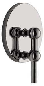 STOFF - Nagel wall hanger - Ljusstake - Black crome - H14,5 x Ø11 cm