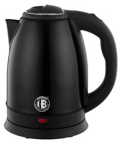 Herzberg HG-5011BLK: 1,8L 1500W vattenkokare i rostfritt stål - svart