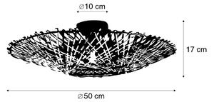 Orientalisk taklampa rotting 50 cm - Rina