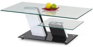 K2 soffbord 110x60 cm - Vit/Svart/Glas - Glasbord, Soffbord, Bord