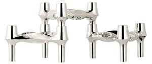 STOFF - BMF Lysestage - Ljusstake - Chrome 3-pack - H6,5 x Ø11,7 cm