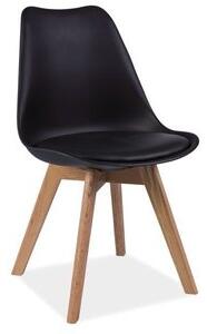2 st Jerry 2 stol - Svart/ek - Konstläderklädda stolar, Matstolar & Köksstolar, Stolar