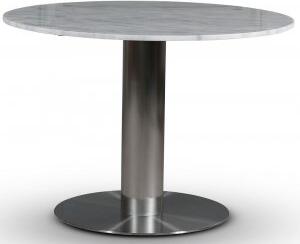 SOHO matbord i marmor Ø105 cm - Borstat aluminium / Ljus marmor