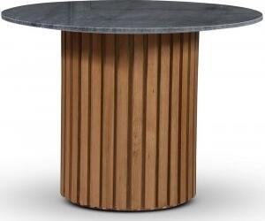 Sumo matbord Ø105 cm - Oljad ek / Grå marmor