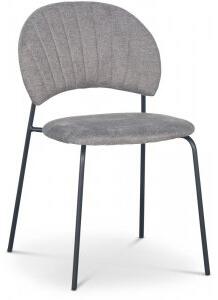 4 st Hogrän stol - Grått tyg/svart + Möbelvårdskit för textilier