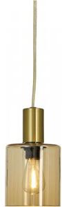 Cylinder fönsterlampa - Matt mässing/amber