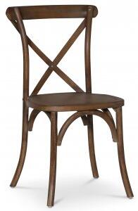 2 st Paris vintage stol med kryss i valnöt + Fläckborttagare för möbler - Trästolar, Matstolar & Köksstolar, Stolar