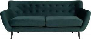 Monte 3-sits soffa - Mörkgrön/svart