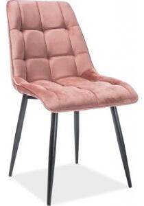 4 st Chic matstol - Rosa sammet - Klädda & stoppade stolar, Matstolar & Köksstolar, Stolar