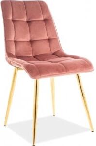 4 st Chic matstol - Guld/rosa sammet - Klädda & stoppade stolar, Matstolar & Köksstolar, Stolar