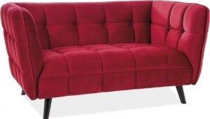 Renae 2- sits soffa - Röd sammet - 2-sits soffor, Soffor