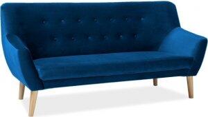 Aliana 3- sits soffa - Blå sammet - 3-sits soffor, Soffor
