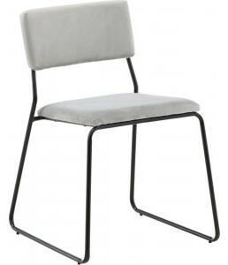 2 st Frekvens stol - Ljusgrå sammet