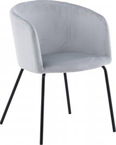 2 st Tiber stol - Ljusgrå sammet