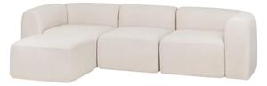 Noo.ma - Flom Sofa 3-seater Corner - Soffa för 3 personer - Cloud Beige - W262 x D96.5 x H68 x SH42 cm