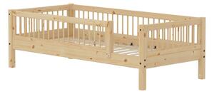 Flexa - CLASSIC RAW Single Bed With Bars - Barnsäng - Raw - H66.5 x W100 x L210 CM
