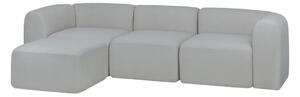 Noo.ma - Flom Sofa 3-seater Corner - Soffa för 3 personer - Light Grey - W262 x D96.5 x H68 x SH42 cm